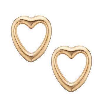 Christina Collect 925 sterling silver Open hearts gold-plated small open heart, model 671-G05